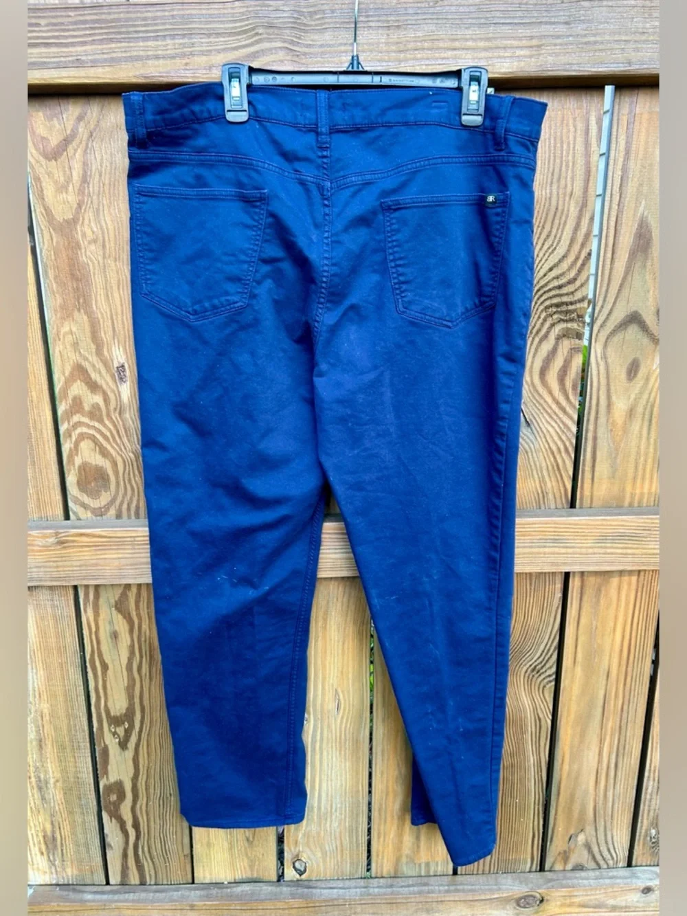 Banana Republic Pants Stretch Cotton Mens 38x32 Blue Preppy Navy